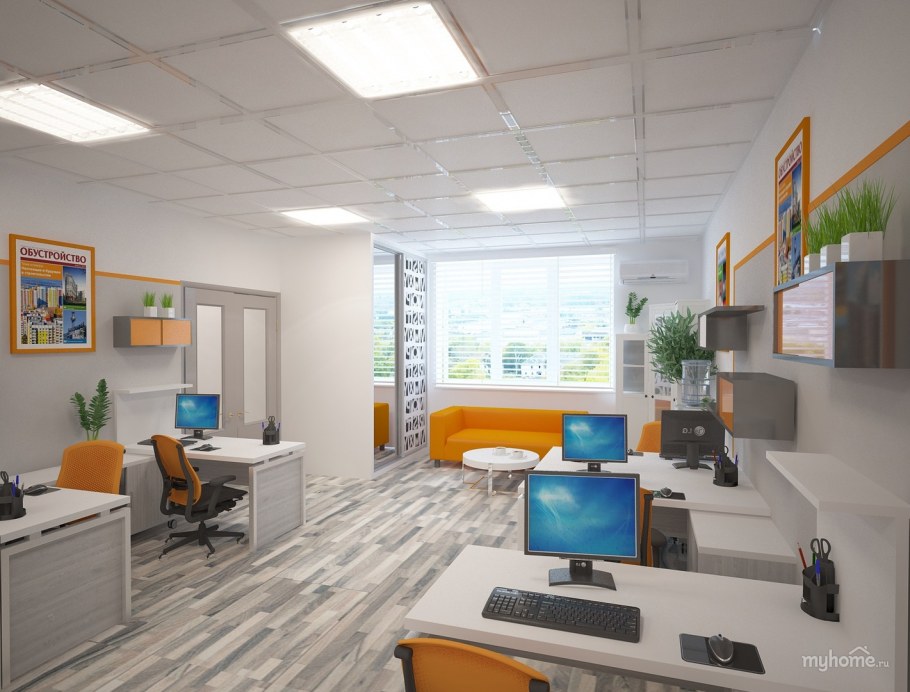 Обустройство офиса 20 кв м