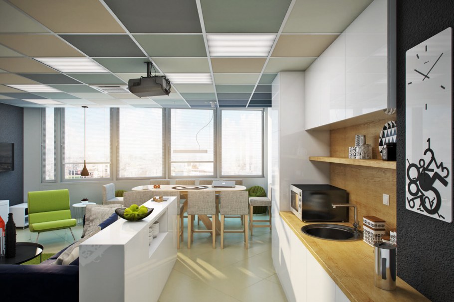 Интерьер офиса 18 кв м