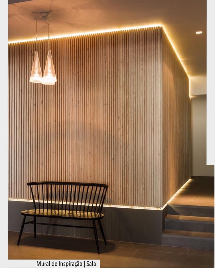 Деревянные рейки с подсветкой