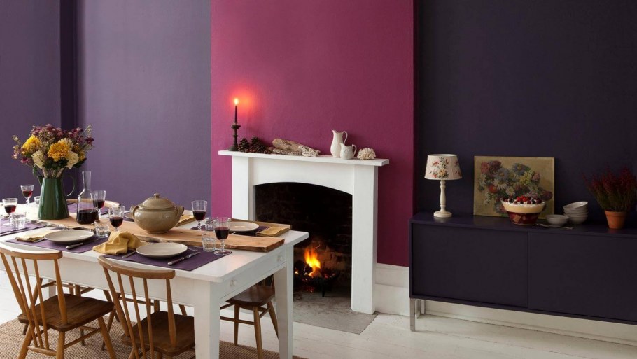 Крашеные стены в интерьере