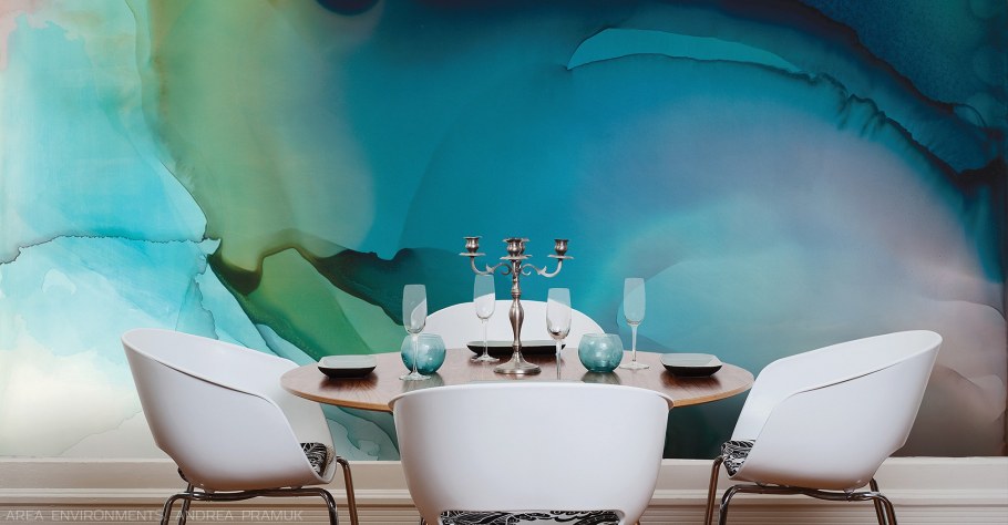 Акварельные стены в интерьере