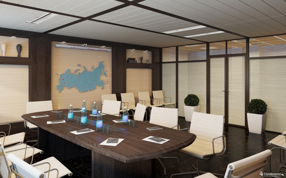 Интерьер переговорной комнаты