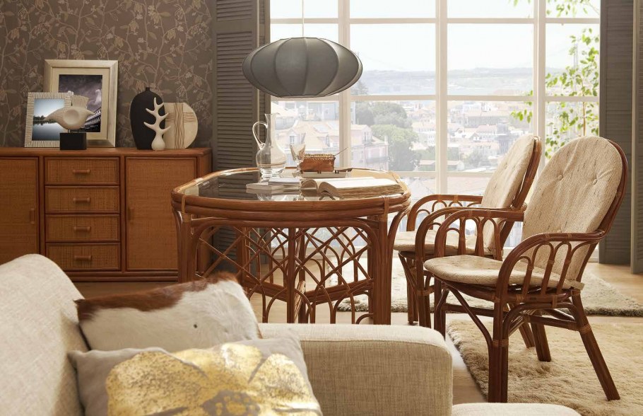 Ротанговая мебель в интерьере