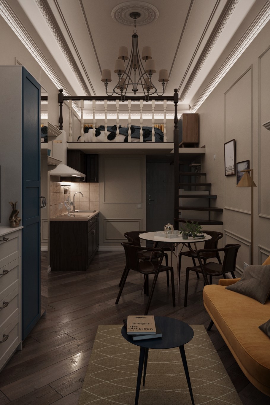 Студия с антресолью