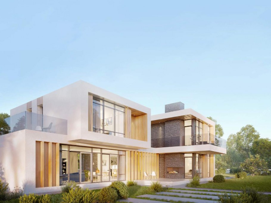 Фасады домов в современном стиле