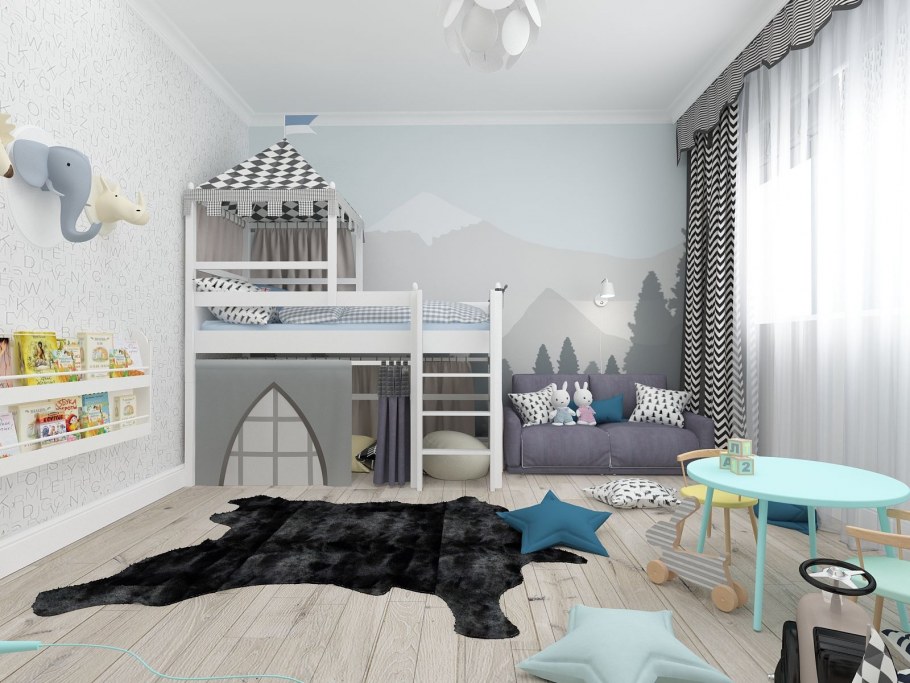 Детская для мальчика интерьер