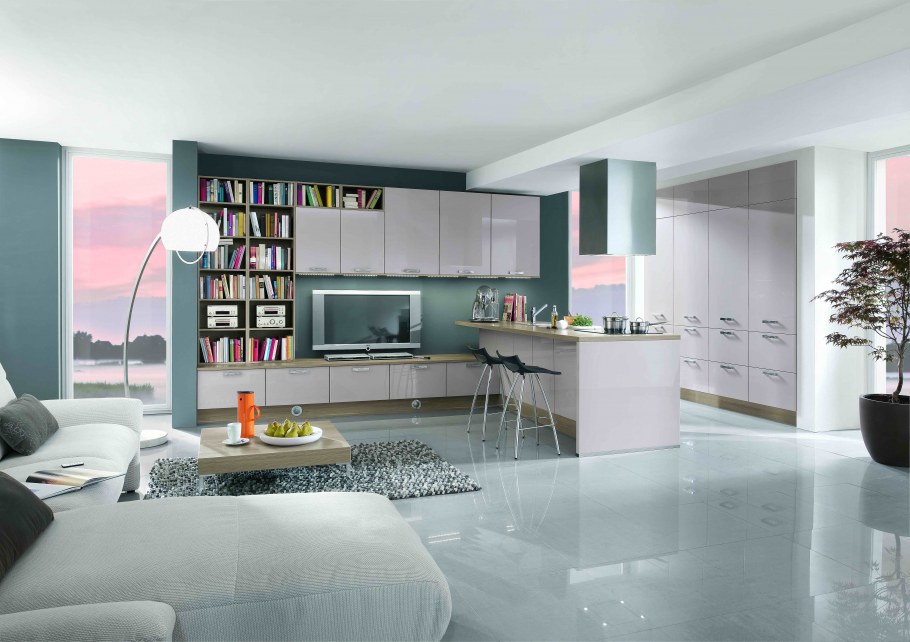 Кухонный гарнитур в гостиной