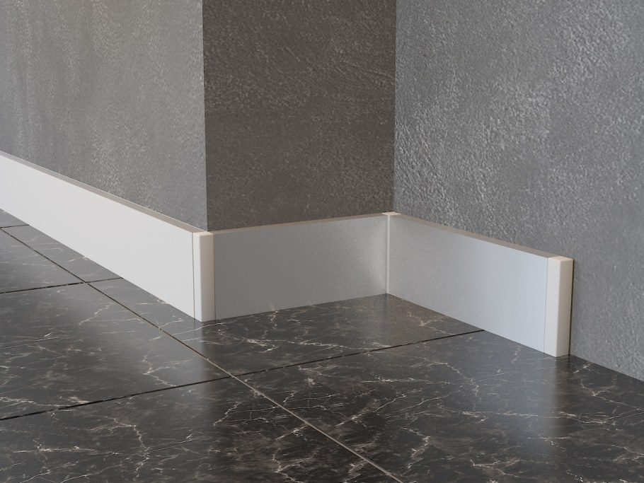 Плинтус алюминиевый Diele 80 анодированный 2500х80х11 мм