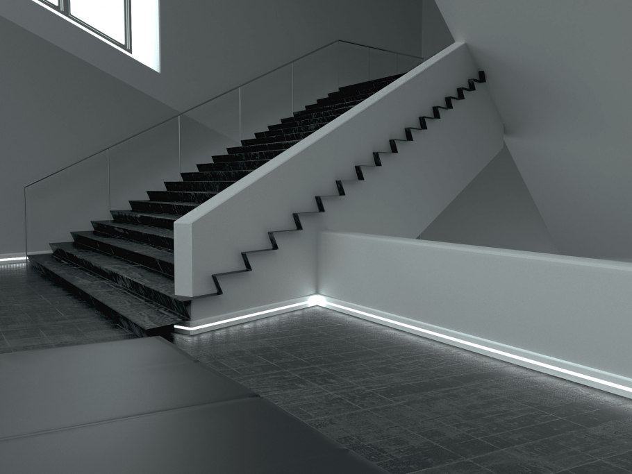 Плинтус алюминиевый Profilpas Metal line 89.