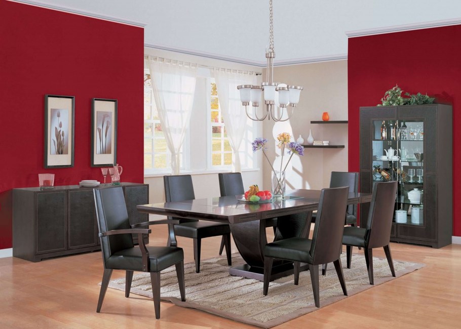 Сочетание серого и бордового в интерьере