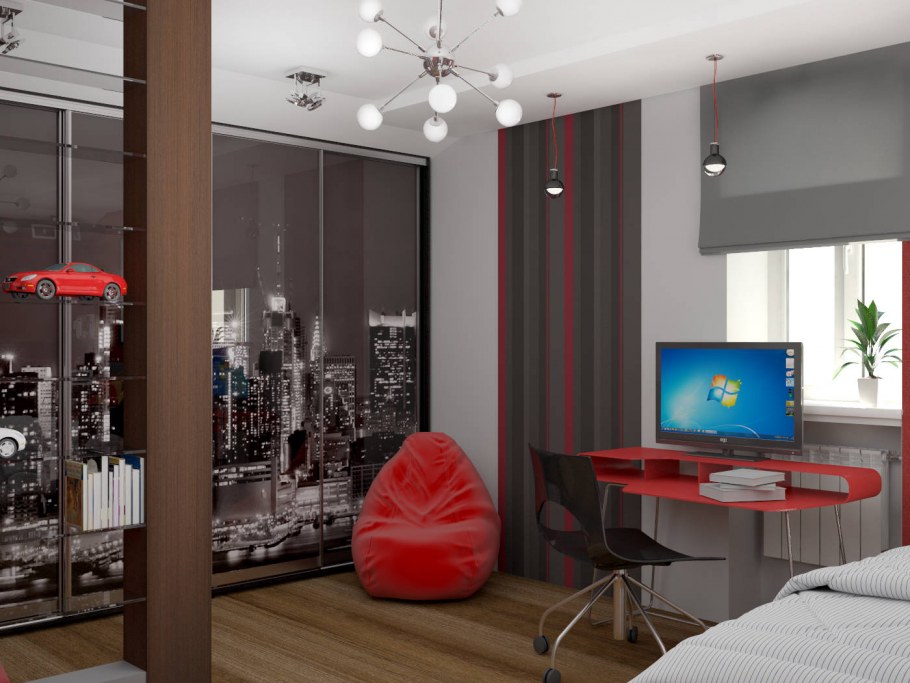 Интерьер комнаты для молодого человека 12 кв.м