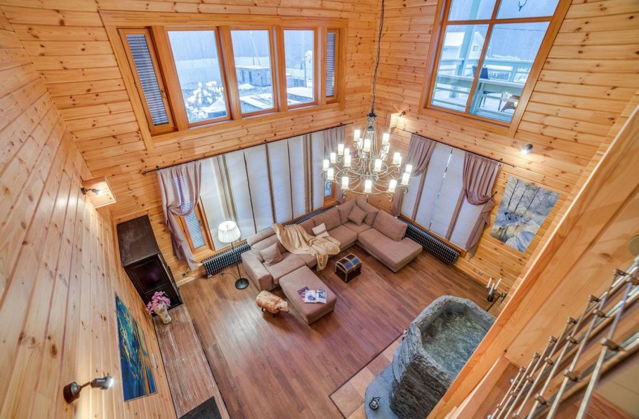 Дом из клееного бруса интерьер второй свет