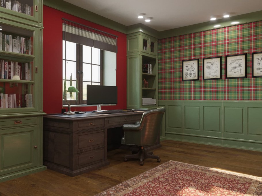 Кабинет в шотландском стиле