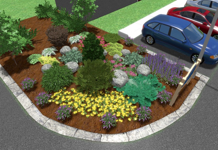 Планировка клумб во дворе