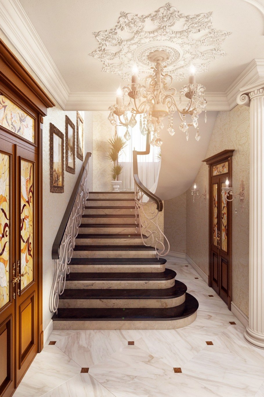 Лестница в стиле Неоклассика