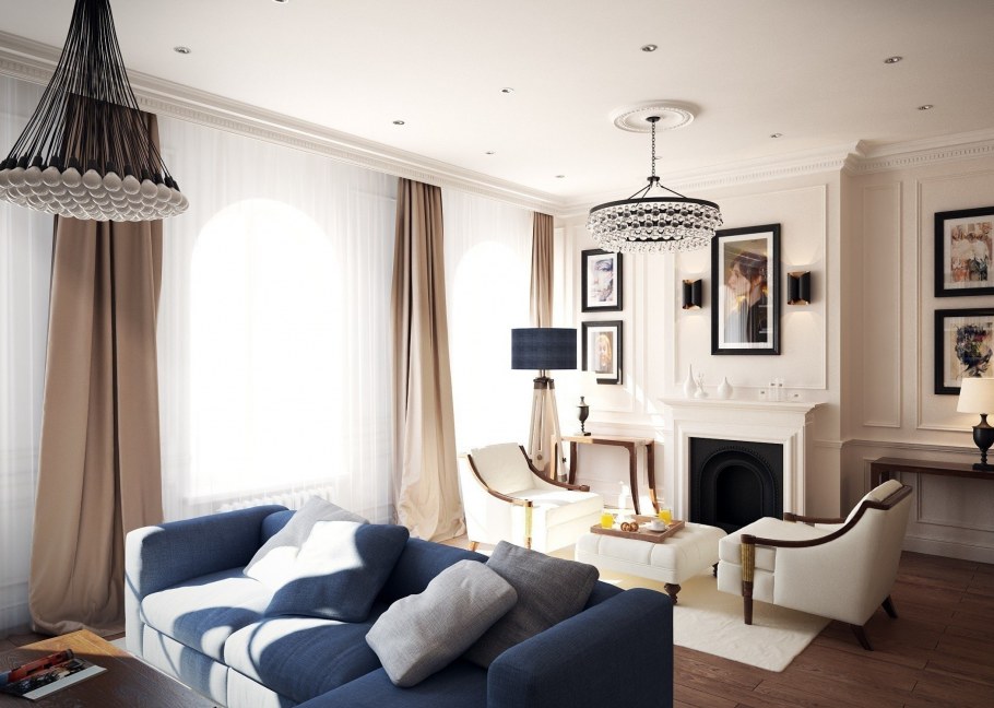 Гостиная в американском стиле