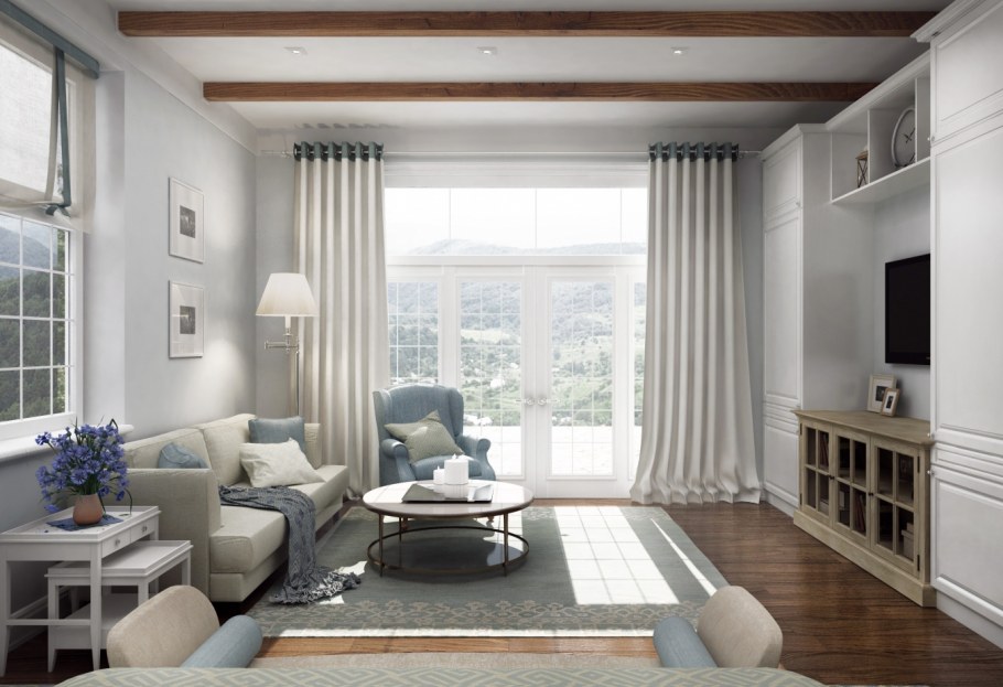 Интерьер однокомнатной квартиры в американском стиле