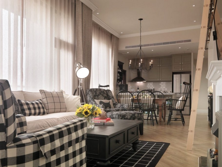 Кухня-гостиная в американском стиле