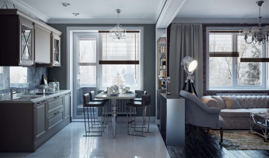 Квартира в американском стиле