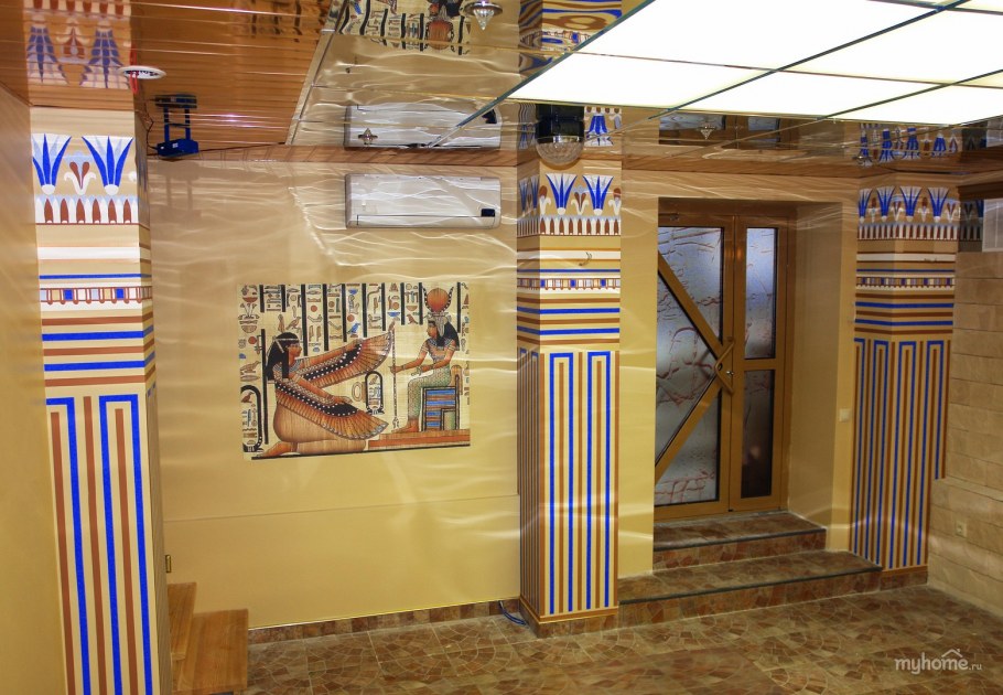 Камин в египетском стиле