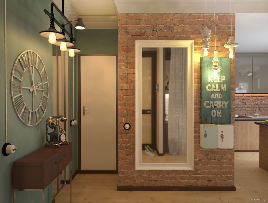 Зеркало лофт в прихожую