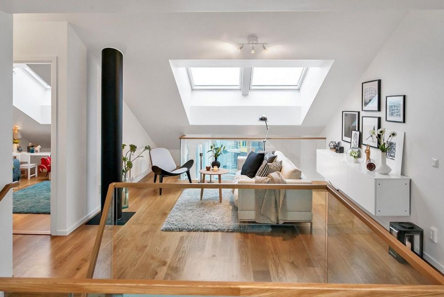 Интерьер дуплекса в скандинавском стиле