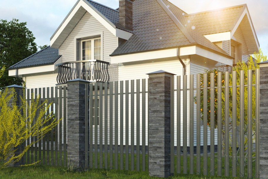 Серый забор