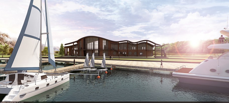 Яхтенная Марина визуализация