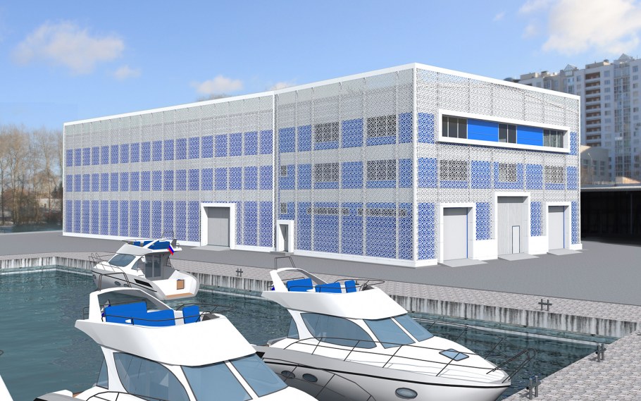 Эллинг для яхты