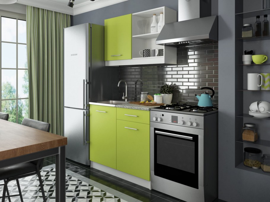Кухонный гарнитур Алиса лайм
