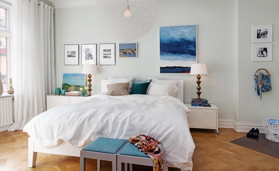 Спальня в стиле Сканди