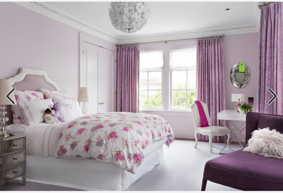 Спальня в бело розовых тонах