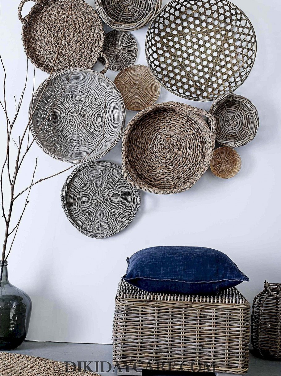 Плетеные корзины в интерьере