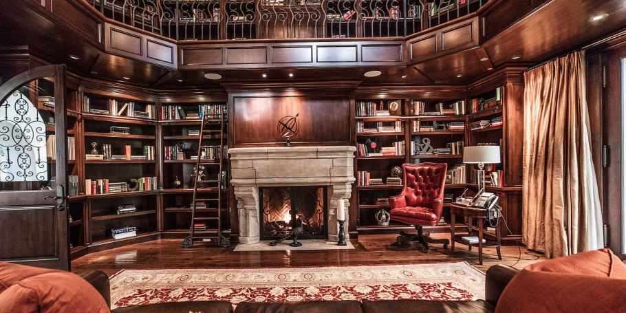 Домашняя библиотека интерьер