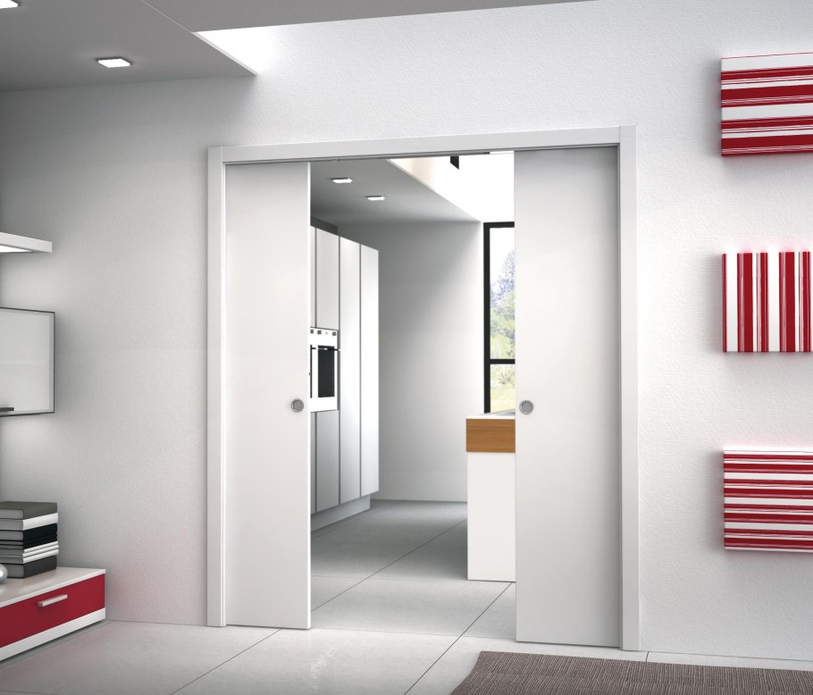 Серые двери межкомнатные в интерьере