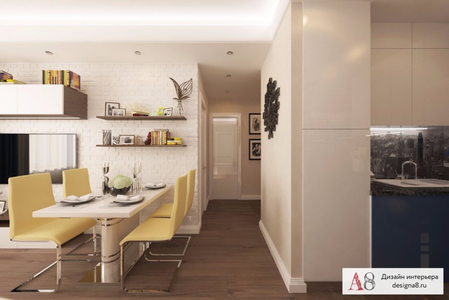 Интерьер 3 комнатной квартиры 60