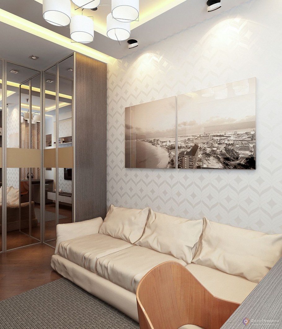 Планировка комнаты с угловым диваном