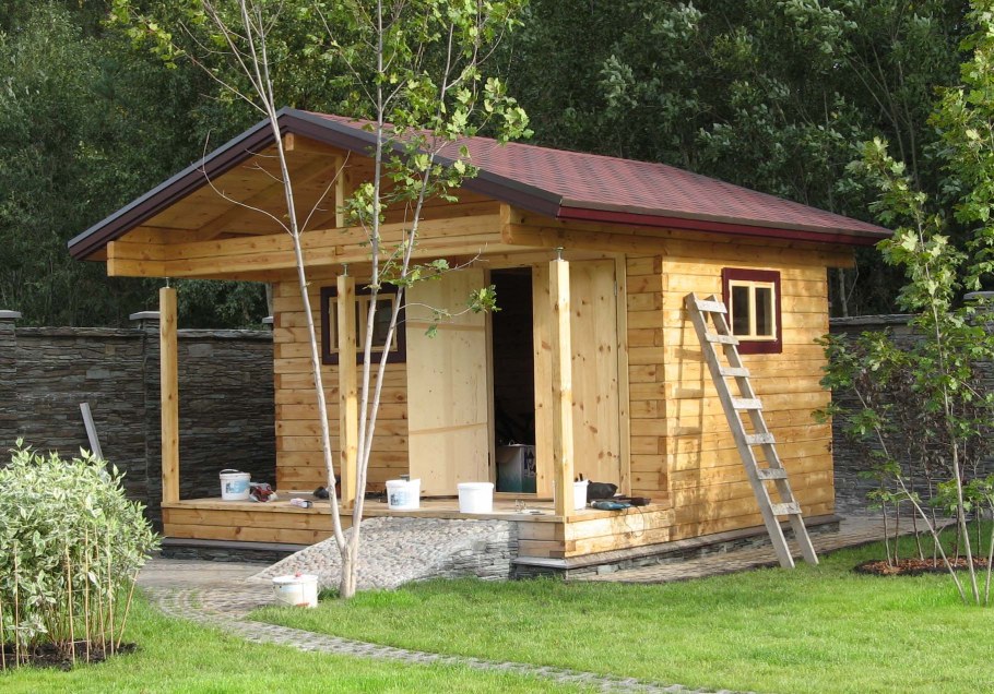 Маленькая банька из бруса