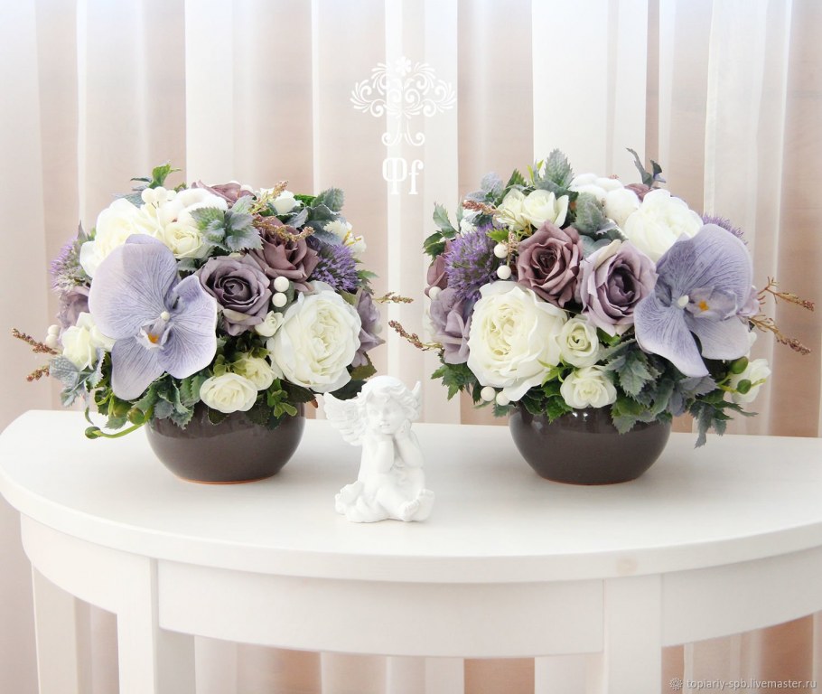 Интерьерные композиции из цветов