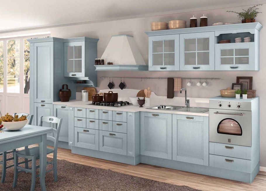 Кухня мята Тиффани