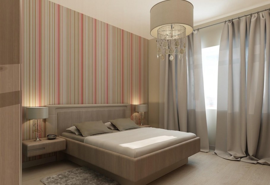 Простой интерьер спальни