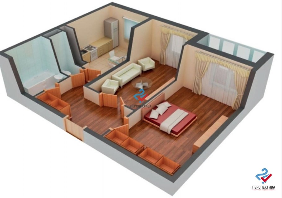 Планировка 2х комнатной квартиры
