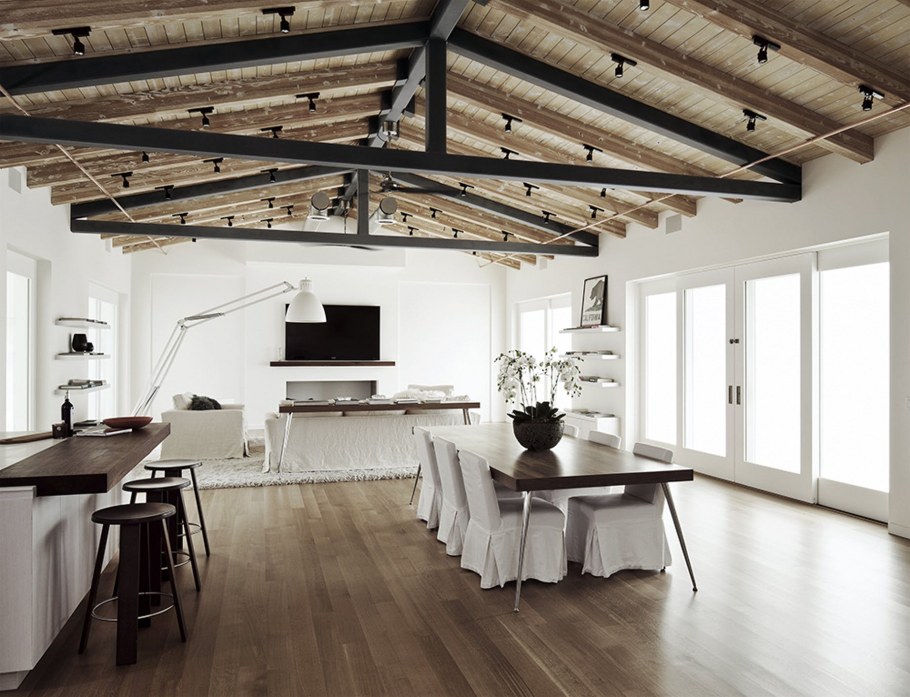 Фальшбалки в интерьере лофт