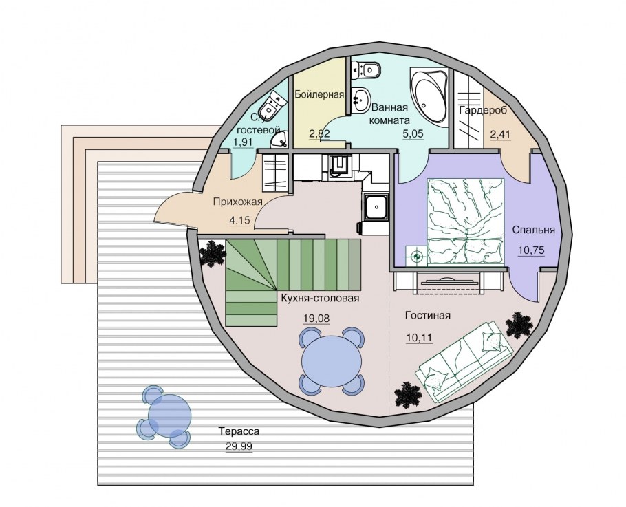 Купольный дом проекты планировка