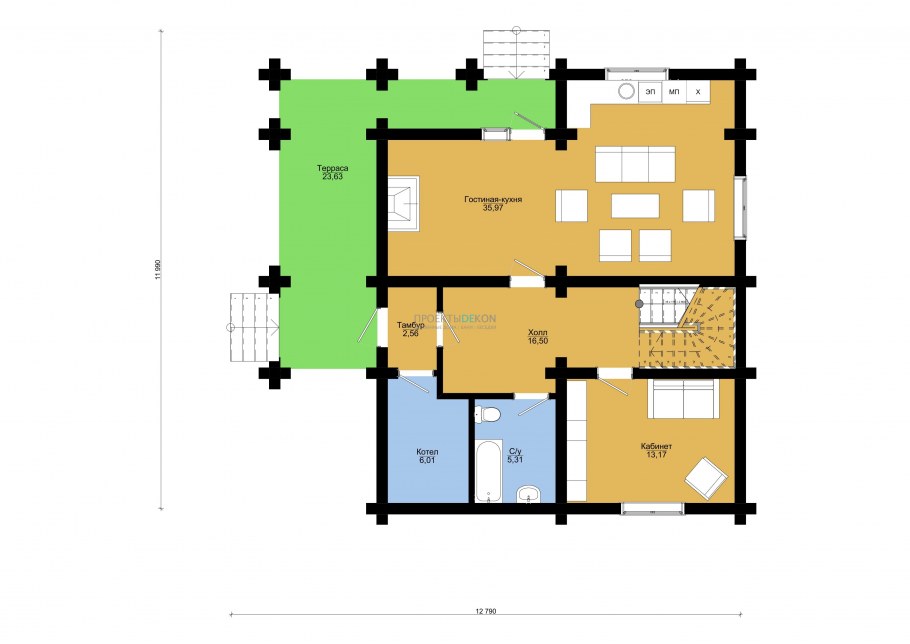Проекты двухэтажных домов в Чечне