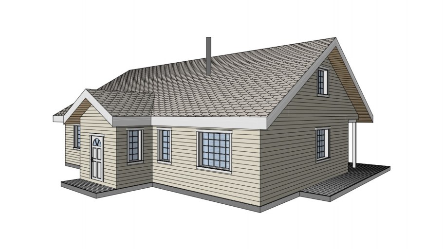 Дом 150 кв.м проект двухэтажный в стиле Минимализм