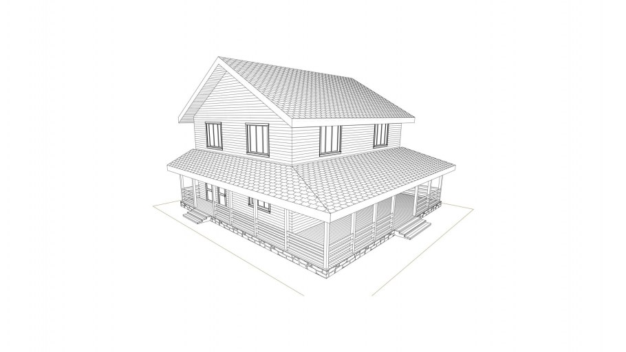 Проект дома в Узбекистане чертеж