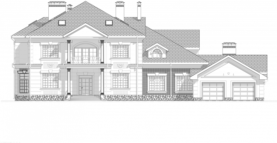 Проект дома в линиях