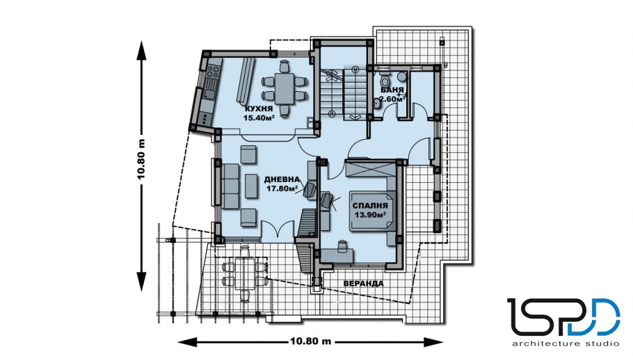 Проект дома компактный и удобный комфорт