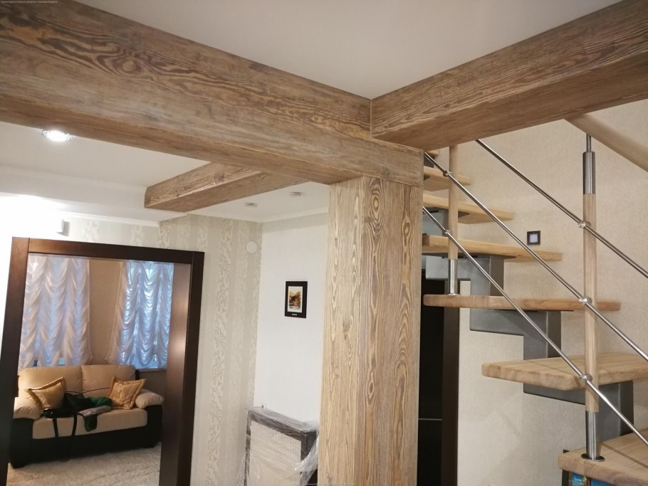 Фальшбалки из полиуретана 12*12*300 темный дуб